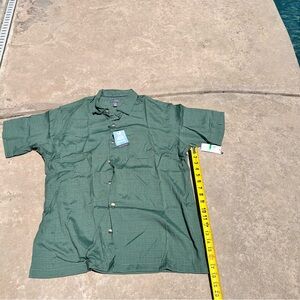 Van Heusen Air Moisture-Wickening Men’s Polo Shirt, Cilantro New Large